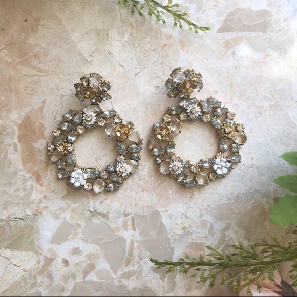 J. Crew Jewelry - J. Crew Floral Wreath Statement Earrings